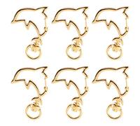 EXCEART de Llaveros de Metal 20 Piezas Accesorios de Aleación de Zinc Forma de Delfín Dorado Ideales para Pulseras y Decoración de Celular para Manualidades Diy