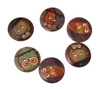EXCEART Decoración Vintage 50 Piezas Botón de Madera Animal Búho Botones de Coser 2 Agujeros Botones de Fijación para Manualidades Scrapbooking Camisa Pantalones Abrigo Jeans 3CM