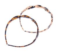 EXCEART Diademas Cabello de Carey 2 Piezas Antideslizantes, Diadema Mujer de Acrílico Rígido Color Marrón, Accesorio Ligero para Uso Diario y Fiestas Color Aleatorio