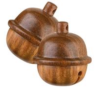 EXCEART Difusores de Aroma de Campana de Madera de Sándalo 2 Colgantes en Forma de Campana Que Se Pueden Abrir para Llaveros, Ideales para Manualidades y Decoración