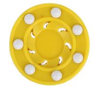 EXCEART Disco de Hockey sobre Patines Profesional Amarillo, Disco de Entrenamiento para Hockey en Suelo, Alta Dureza y Buena Resiliencia para Práctica Deportiva