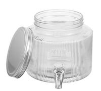 EXCEART Dispensador de Vidrio con Grifo de 2,8l y Tapa Sellada, Tarro para Bebidas con Diseño Único Adecuado para Fiestas y Reuniones Familiares