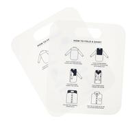 EXCEART Doblador de Ropa 2 Piezas para Camisas y Camisetas, Tablero Plegable de PP Blanco, Organizador de Armario para Adultos y Viajes