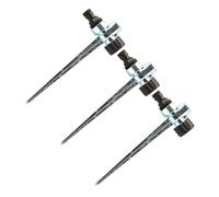 EXCEART Estaca de Aspersor de Césped de Aleación Rosca Interior de 4 Puntos, Base Fija para Sistema de Riego Automático, Pack de 3 Piezas, Adecuado para Jardín y Riego por Aspersión