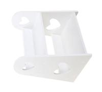 EXCEART Estante de Baño Pequeño en Forma de Corazón PVC Blanco