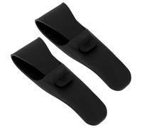 EXCEART Estuche de Silicona para Afeitadora 2 Piezas, Compacto y Ligero, Funda Protectora Negra Adecuado para Viaje y Almacenamiento Diario