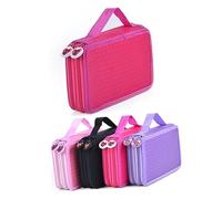 EXCEART Estuche Gran Capacidad Color 32 Ranuras Bolsa para Bolígrafos 32 Ranuras Cortina para Bolígrafos Jardín Secreto Capacidad Color Rosa Portalápices