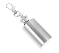 EXCEART Frasco de Llavero de 1 Oz en Acero Inoxidable para Líquidos | Plata, Diseño Elegante y Portátil, Uso Versátil Agua o Combustible, Adecuado para Camping, Senderismo