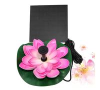 EXCEART Fuente Solar de Loto Flotante Verde Bomba de Agua para Fuente Solar Estanque de Peces y Jardín Cabezal Rociador Desmontable para Decoración y Oxigenación Altura del Agua 30-70