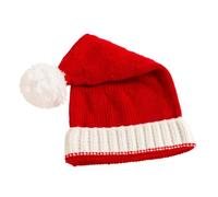 EXCEART Gorro Navideño de Punto para Niña, Lana Roja, Talla Única | Diseño Clásico y Bonito, Cómodo y Cálido, Accesorio para Fotos, Eventos Escolares y Patinaje