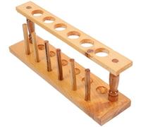 EXCEART Gradilla para Tubos de Ensayo de Madera, Soporte para Tubos de Ensayo, 6 Agujeros, Soporte Estable y Compacto, para Enseñanza E Investigación