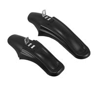 EXCEART Guardabarros Delantero y Trasero Negro para Bicicleta de Montaña | Plástico, Diseño Minimalista y Versátil, Reducción de Salpicaduras, Incluye Herrajes de Montaje