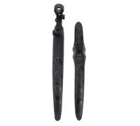 EXCEART Guardabarros para Bicicleta de Montaña Negro, Plástico PVC Ligero | Uso en Senderos Barro y Lluvia, Diseño Aerodinámico, Incluye Dos Pegatinas Reflectantes Rojas