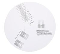 EXCEART Herramienta Profesional de Calibración de Pastilla para Tocadiscos de Vinilo Regla Ajustable Antideslizante de Acrílico Blanco Herramienta Práctica para Ajuste y Detección