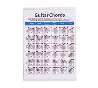 Exceart Hoja de Trucos de Guitarra Referencia de Acordes de Guitarra Acordes de Guitarra Hoja de Trucos para Acordes Herramienta de Entrenador de Guitarra de Papel para Principiantes Talla L