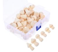 EXCEART Hongos de Madera Natural Set de 32 Decoración Rústica para Manualidades DIY Pintura Adecuado para Proyectos de Graffiti y Expresión Artística