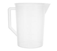 EXCEART Jarra Medidora Resistencia al Desgaste de Plástico Blanco de 3000ml y Escala Graduada Adecuado para Medir en Cocina o Taller