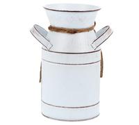 EXCEART Jarrón de Hojalata Retro Asa, Maceta para Arreglos Rústicos, Centro de Mesa Decorativo para Jardín, Sala y Oficina, Florero Creativo y Práctico