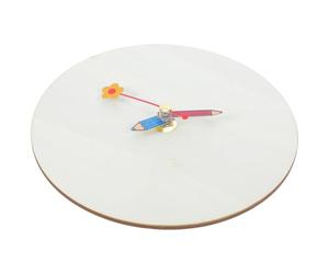 EXCEART Kit Básico de Reloj de Madera Blanco con Manecillas Móviles para Proyectos de Manualidades DIY y Actividades Prácticas en Sala de Estar