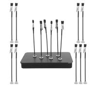 EXCEART Kit de 15 Pinzas de Cocodrilo Metálicas Flexibles Base de Hierro Magnética para Soldadura y Manualidades, Herramienta Versátil para Modelismo y Soporte de Clips para