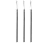 EXCEART Kit de 3 Palillos para Limpieza de Oídos de Acero Inoxidable con Diseño de Triple Anillo, Adaptabilidad Mejorada y Estabilidad para Uso Diario en Casa
