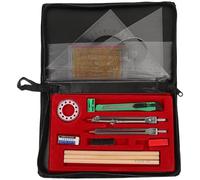 EXCEART Kit de Dibujo Profesional de Madera y Hierro, Fácil de Transportar Caja de Almacenamiento Herramientas de Dibujo Multifuncionales Color para Arquitectos E Color