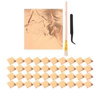 EXCEART Kit de Papel de Aluminio Dorado para Manualidades 102 Piezas, Papel Metálico para Scrapbooking y Decoración Creativa Efecto Artístico Elegante