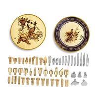 EXCEART Kit de Pirograbado para Madera 57 Piezas Soldador 54 Puntas Intercambiables Herramienta de Tallado y Quema para Manualidades Grabado Madera Cuero y Corcho Pluma de Repujado
