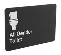 EXCEART Letrero para Puerta de Baño Unisex con Braille, Diseño Multifuncional en Abs y Adhesivo para Señalización Accesible en Espacios Públicos