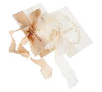 EXCEART Libros de Votos Matrimoniales para Boda Diseño Elegante y Práctico, 2 Piezas en Papel Chiffon Decoraciones de Lazo para Banquetes y Ambiente Romántico