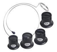 EXCEART Lupa Lente de Vidrio y Soporte Manos Libres para Reparación de Relojes Herramienta Profesional para Joyería y Uso Industrial en Color Negro Color Aleatorio