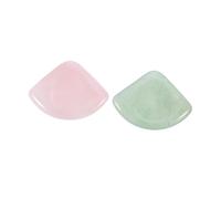 EXCEART Masajeador Facial 2 Piezas de Pulgar en Forma de Abanico de Jade Raspado Masaje Disparador Punto Masajeador Jade Piedra Herramienta de Masaje Masajeador Cervical