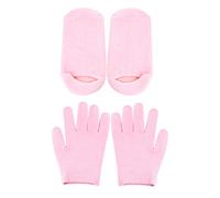 Exceart Máscara De Pie 2 Pares Guantes Hidratantes Durante La Noche Guante De Spa Calcetines De Seda Guantes De Algodón Hidratantes Guantes De Algodón De Belleza Medias Manos Secas Perder