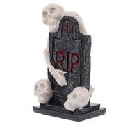 EXCEART Mini Adorno de Halloween de Resina en Forma de Lápida Negra, Elemento Único para Crear Ambiente Terrorífico en Reuniones de Amigos y Actividades de Broma