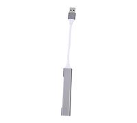 EXCEART Mini Divisor de Aleación de Aluminio Portátil Concentrador USB Divisor de Puertos Adaptador Multipuerto de Expansión USB para Uso Oficina o Viajes