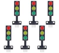 EXCEART Módulo de Señal LED para Proyectos de Aprendizaje Electrónico 6 Piezas Semáforo LED 5v PCB de Placa Única Programación Sencilla y Modelos de Sistemas de Lámparas
