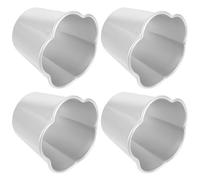 EXCEART Molde para Pastel Casero de Aleación de Aluminio 4piezas para Pudding y Cakes, Fácil de Desmoldar y Resistente, Adecuado para Hornear en Casa