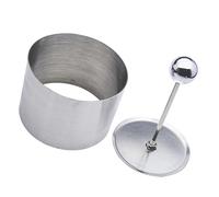 EXCEART Molde Redondo de Acero Inoxidable Tamaño Mediano para Platos Fríos, Anillos de Pastel y Mousse, Moldeador Multifuncional para Decoración y Cocina, Utensilio para Preparar Postres