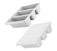 EXCEART Organizador de Zapatos de Pie 3 Compartimentos, Bandejas de Plástico, 2 Piezas para Almacenamiento Fácil y Orden en Armarios o Dormitorios