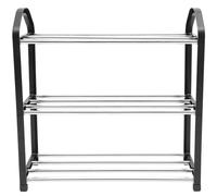 EXCEART Organizador de Zapatos Fácil de Limpiar de 3 Niveles Gran Espacio de Almacenamiento Fabricado en Acero Inoxidable y Plástico, Diseño Simple y Elegante Hogar