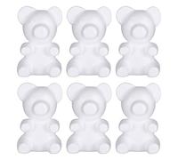 EXCEART Oso de Espuma 6 Piezas 20Cm Forma de Oso Modelado Espuma de Moldes de Espuma Oso Mano DIY Artesanía Arreglo de Flores Boda Fiesta San Valentín