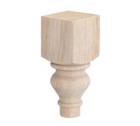 EXCEART Patas de Muebles de Madera Maciza Redondas 6x15 Cm Patas de Sofá y Mesa de Centro Estilo Francés Decorativas para Banco y Muebles de Granja Soporte Estable y Duradero para Hogar