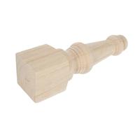 EXCEART Patas para Mesa Comedor de Madera Maciza Estilo Europeo, Diseño Cuadrado Tallado a Mano, Color Caqui, Tamaño 24x6.5x6.5cm para Proyectos DIY y Decoración del Hogar
