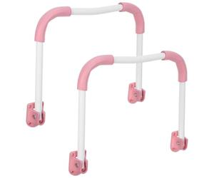EXCEART Patas Plegables de Mesa en Forma de U para Escritorio, Soporte Metálico de Color Claro y Rosa, Antideslizantes, 2 Unidades, Patas Resistentes para Muebles Multifuncionales en Cama