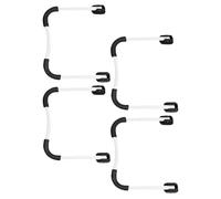 EXCEART Patas Plegables de Metal en Forma de U para Muebles, Soporte de Mesa Portátil Color Claro y Negro, Antideslizante, Juego de 2 Pares, Ideales para Escritorio y Cama, Patas