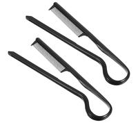 EXCEART Peines Alisadores Cabello Negro Abs 2 Piezas Función de Peinado Rápido y Retoque Instantáneo para Uso Profesional y Diario