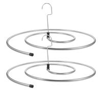EXCEART Percha de Secado Espiral de Acero Inoxidable Grueso 2 Piezas, Resistente al Viento, para Sábanas y Toallas Grandes, Tendedero para Mantas, Uso Doméstico y Estilo Aleatorio