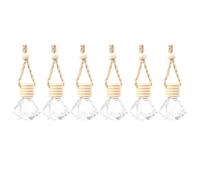 EXCEART Perfume y Obsequio para Decoración Interior Set de 6 Botellas Colgantes de Vidrio y Madera 8ml Fuerte Fragancia y Diseño Creativo para Coche para Amantes del Automóvil
