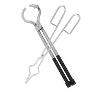 EXCEART Pinzas para Crisol de Grafito y Pinza Portacuenco de Acero Inoxidable 35 Cm y Tamaño Pequeño, Herramienta de Fundición para Joyería Profesional y Reparación de Metales