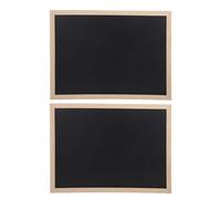 EXCEART Pizarra de Madera Pequeña 40x30 Cm, 2 Unidades, Reutilizable, Borrado en Seco, Tablero de Mensajes para Escritorio y Letrero de Pizarra para Buffet, Adecuado para Restaurantes